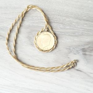 Vintage gold plated 1972 Eisenhower necklace